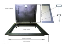 Напольный люк Стелс-У 900х2000п уголок утепленный схемы