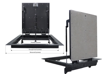 Напольный люк Стелс-У 600*800п уголок утепленный образец