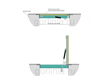 Напольный люк Стелс 800*1100п конструкция